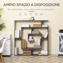 Libreria con Ripiani Irregolari 125x22x129 cm in Legno Truciolato Grigio-4