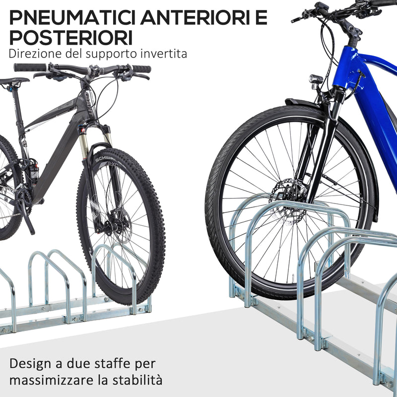 Rastrelliera portabici parcheggio per 4 Biciclette Porta Bici da Fissare a  Terra o a Parete in Acciaio B49 : : Sport e tempo libero