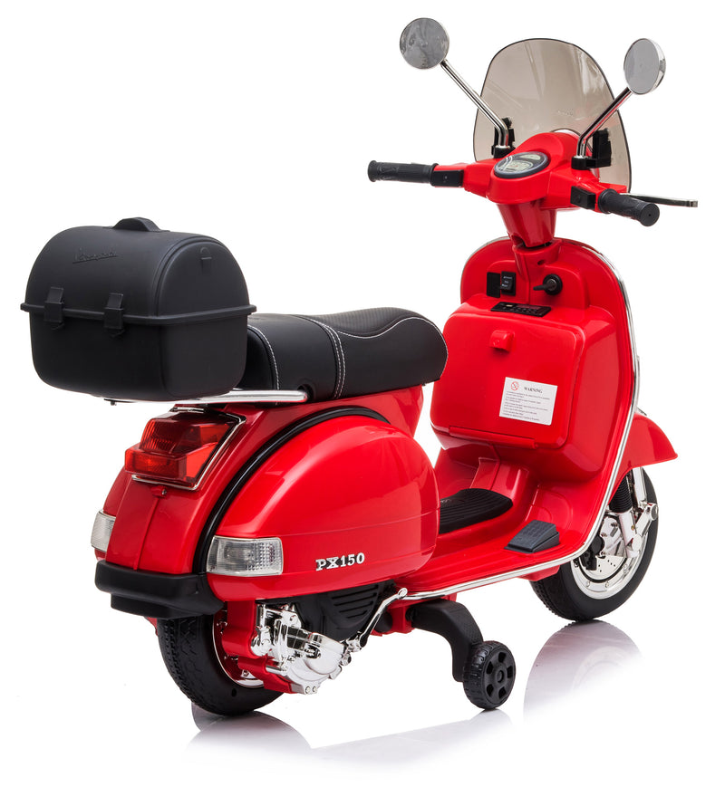 Moto elettrica per bambini PIAGGIO VESPA PX 150 con rotelle 12V luci led  Rosa 735720234007