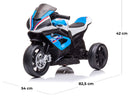 Moto Elettrica per Bambini 12V con Licenza BMW HP4 Sport 3R Blu-5