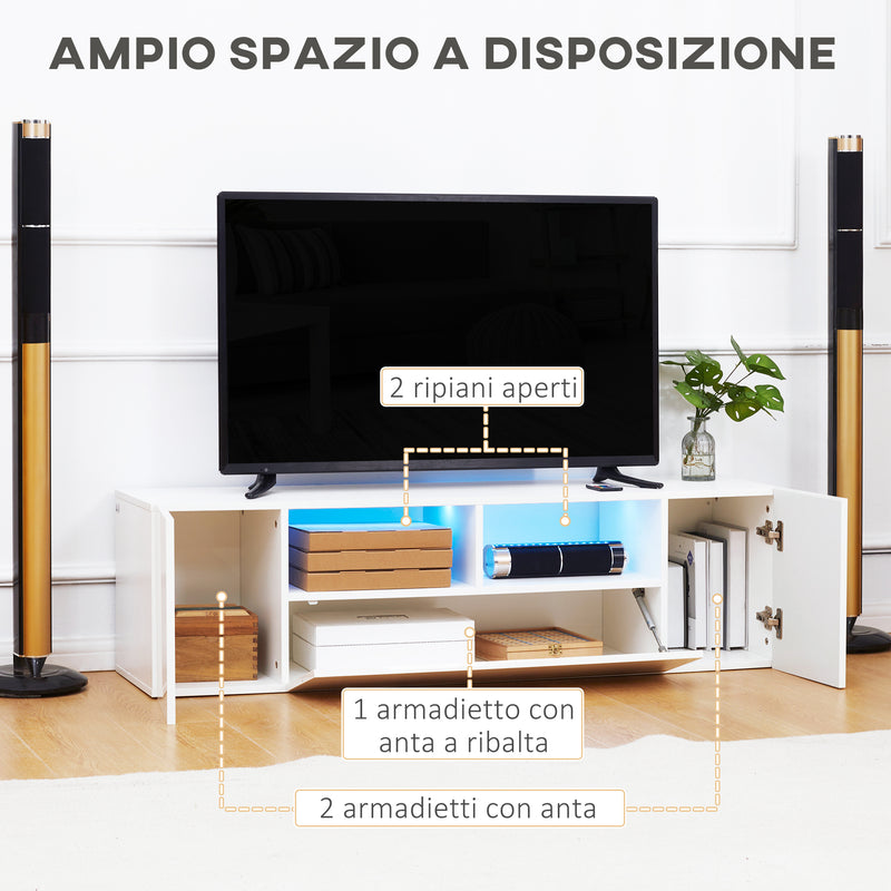 Mobile TV Sospeso 160x35x30 cm in Truciolato Marrone e Nero – acquista su  Giordano Shop