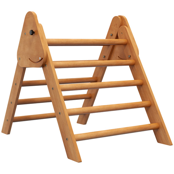 online Triangolo da Arrampicata Pieghevole per Bambini 90x64x70 cm in Legno di Faggio Marrone chiaro