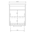 Mobile Lavatoio Sospeso 65,5x50,5x56 cm 1 Cassetto Montegrappa Novella Dipiù Bianco-6