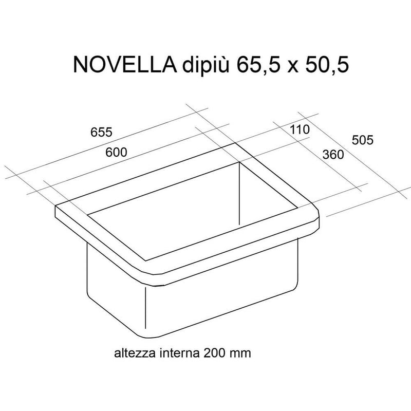 Mobile Lavatoio Sospeso 65,5x50,5x56 cm 2 Ante Montegrappa Novella Dipiù Tortora-4