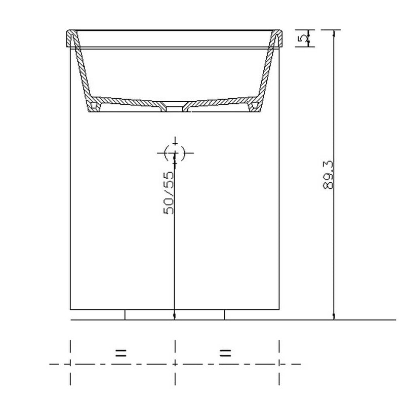 Mobile Lavatoio 65,5x50,5x87 cm 2 Cassetti Montegrappa Novella Dipiù Antracite-5