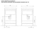 Mobile Lavatoio 60x50x85cm 2 Ante Asse in Termoplastico Montegrappa Marella Bianco con Cesto-4