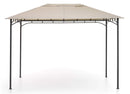 Gazebo da Giardino 3x2m in Ferro e Poliestere Rodi Beige-2