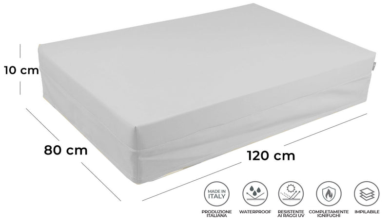 Cuscino per Pallet 120x80cm in Tessuto Pomodone Verdone-5