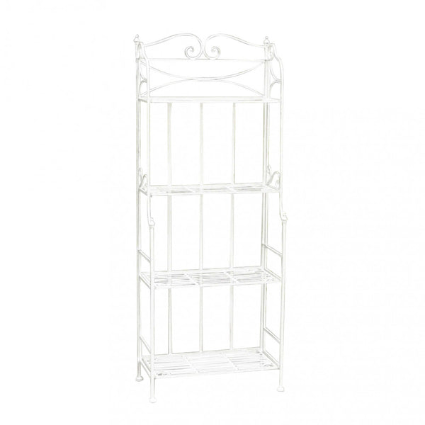 prezzo Portapiante Noelle 4 Piani Bianco Antico 61x32x156 h cm in Acciaio Bianco