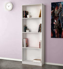 Libreria Line 60x24x170 h cm in Truciolare bilaminato Bianco-2