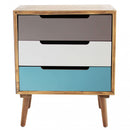 Cassettiera Adelaide 45,5x35,5x57,5 h cm in Legno Multicolor-2