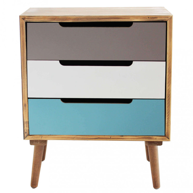 Cassettiera Adelaide 45,5x35,5x57,5 h cm in Legno Multicolor-2