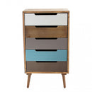 Cassettiera Darwin 45x36,5x81,5 h cm in Legno Multicolor-4