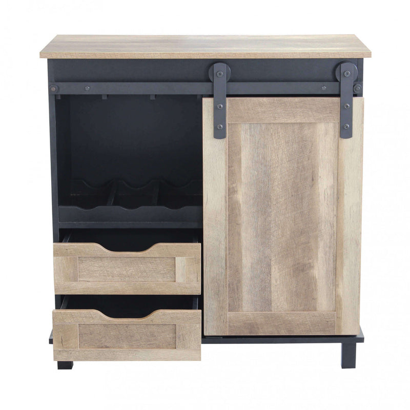 Mobile Yvan 80x40x82 h cm in Legno Nero-4