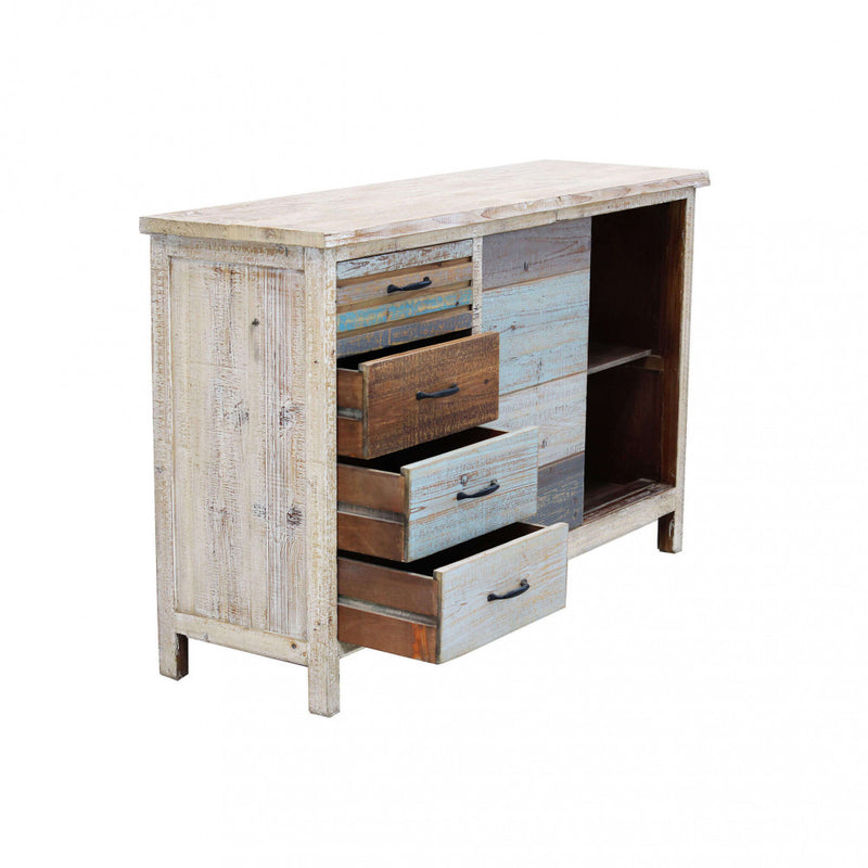 Mobile Harry 140x40x82 h cm in Legno Multicolor-3