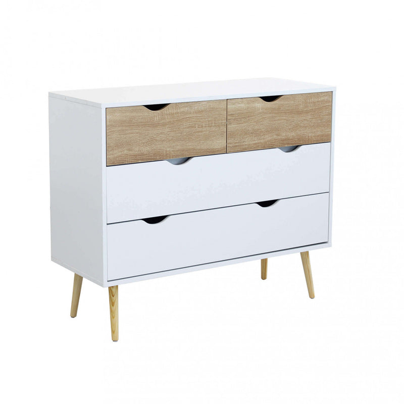 Mobile Terence 99x39x82 h cm in Legno Bianco-1