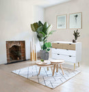 Mobile Terence 99x39x82 h cm in Legno Bianco-8