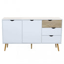 Mobile Bradley 147x39x82 h cm in Legno Bianco-4