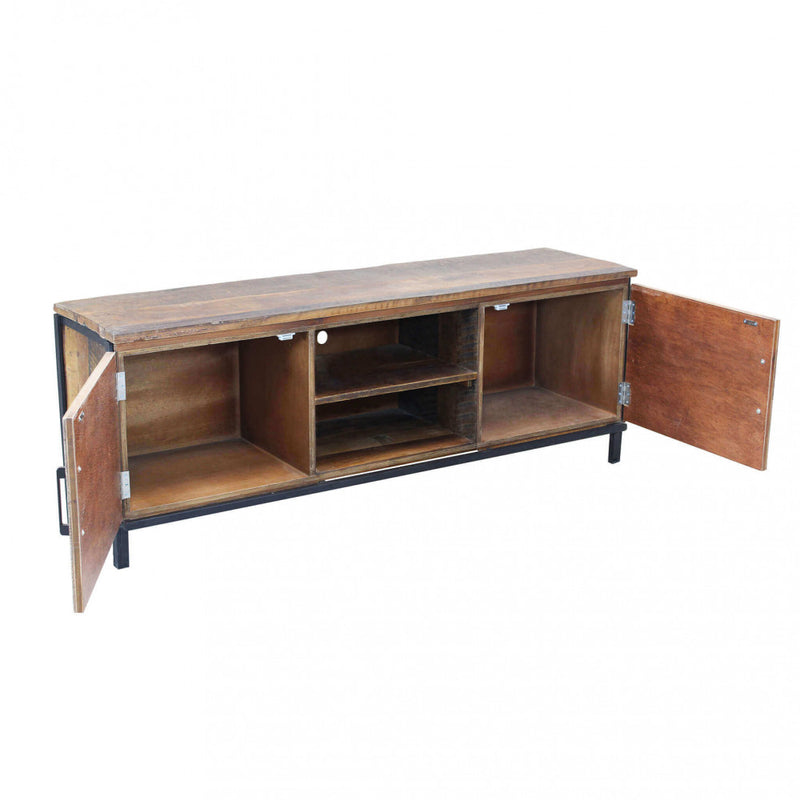 Mobile TV Bridger 150x40x55 h cm in Legno Marrone-2