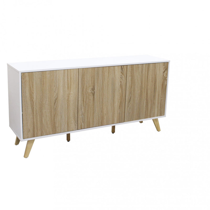 Mobile Elton 150x39,5x75 h cm in Truciolare bilaminato Bianco-1