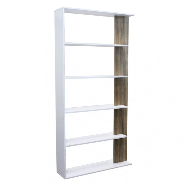 Libreria Alisha 90x23,5x180 h cm in Truciolare bilaminato Bianco prezzo