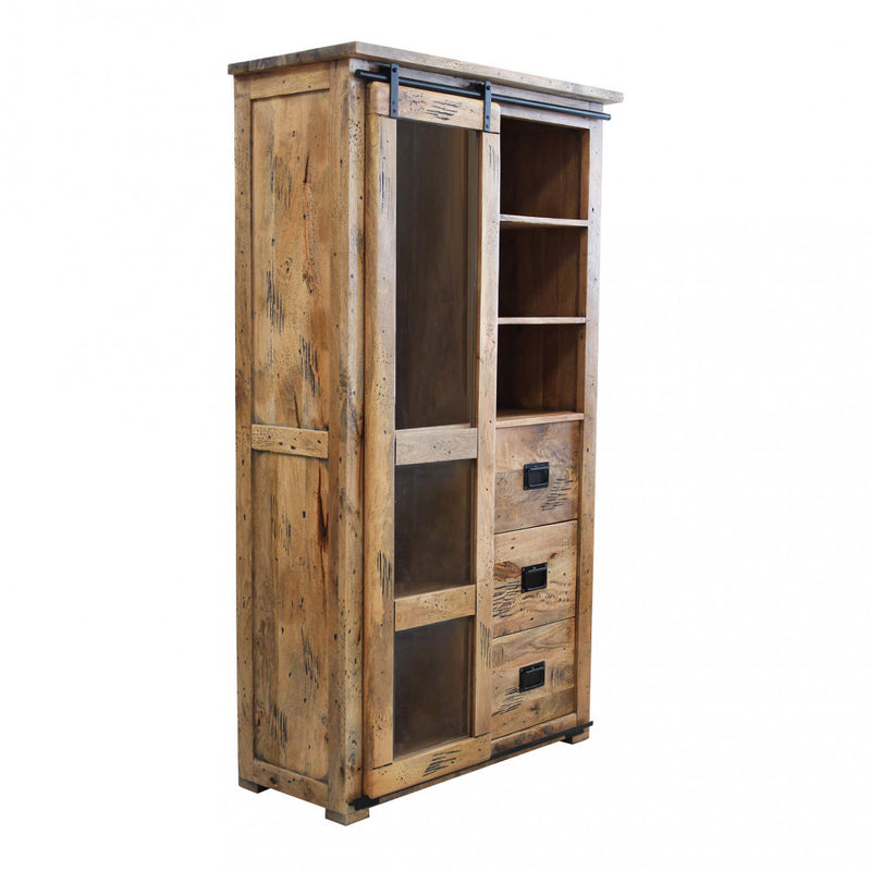 Mobile Warren 100x45x180 h cm in Legno Marrone-1