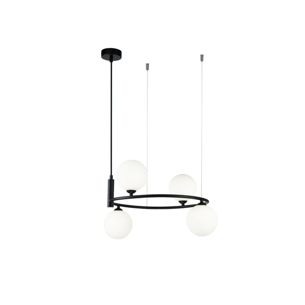 online Lampada pendente Modern in Metallo Ring Nero