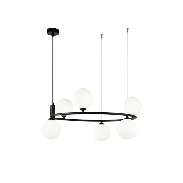 Lampada pendente Modern in Metallo Ring Nero online