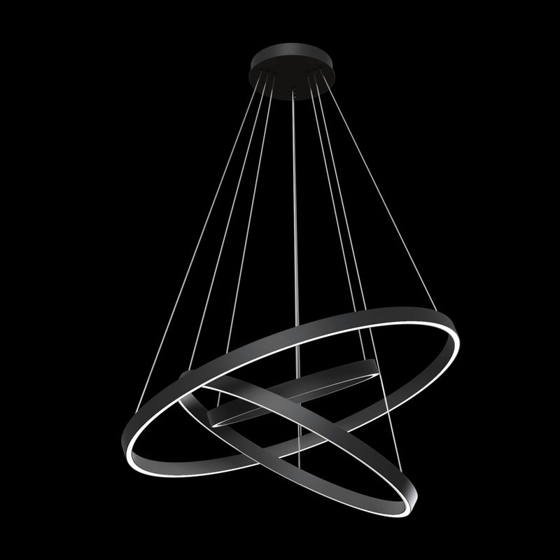 Lampada pendente Modern in Alluminio Rim Nero-3