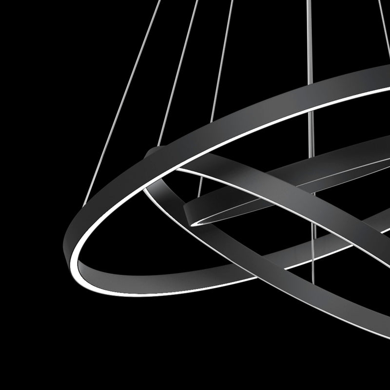 Lampada pendente Modern in Alluminio Rim Nero-5