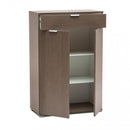 Mobiletto con 2 Anta e 1 Cassetto 75x38x112 h cm in Truciolare bilaminato Rovere Grigio-2