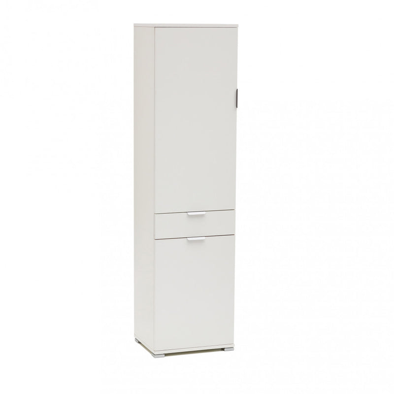 Armadio 2 Ante 1 Cassetto 45x38x174 h cm in Truciolare bilaminato Bianco-1