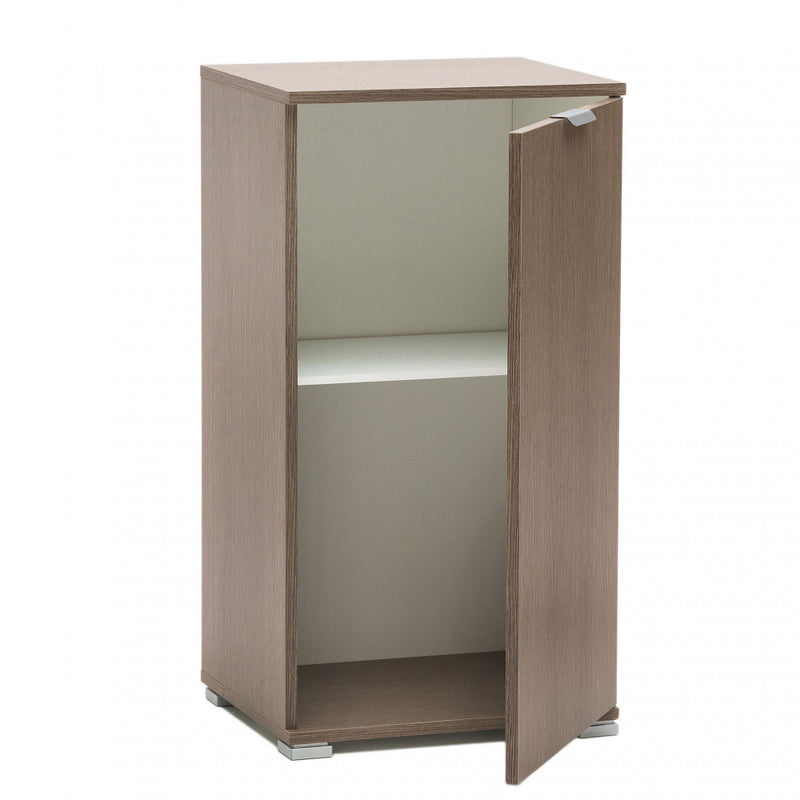 Mobiletto 1 Anta 45x38x85 h cm in Truciolare bilaminato Rovere Grigio-2