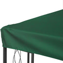 Copertura per Gazebo  a 2 Livelli  con Cinghie e 10 Fori di Drenaggio 4x3m in Poliestere Verde-8