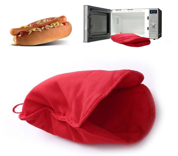 Sacco Cuoci Hot Dog per microonde 28x19 cm in Materiale Atossico Rosso sconto