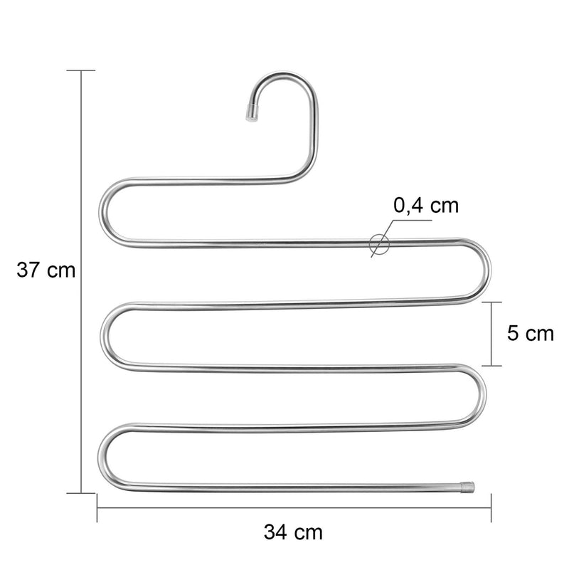 Set 3 Grucce Multiple in Metallo Appendiabiti Salvaspazio con Pinze a 4  Livelli – acquista su Giordano Shop