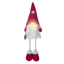 Gnomo di Natale H50 cm con Luce Grigio e Rosso-4