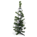 Albero di Natale da tavola verde e grigio 60H cm con decorazioni su rami-4