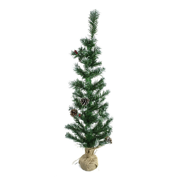 online Albero di Natale 90H cm con pigne e base in juta Abete Artificiale