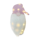 Gnomo di Natale H87 cm con Luci e Cappello Rosa-2