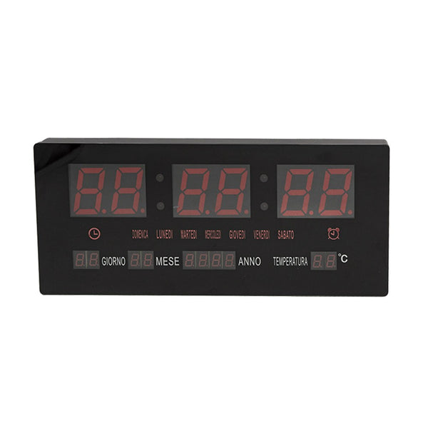 prezzo Orologio Digitale da Parete 36x16x3 cm a LED con Calendario e Temperatura