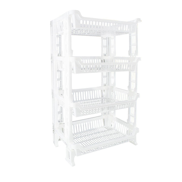 prezzo Carrello Portafrutta 4 Ripiani 42x35x75cm Cestino Espositore Salvaspazio