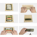 Set sushi due persone da 10Pz in bamboo con stuoia banco bacchette e piattini-5