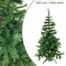 Albero di Natale 150H cm 504 Rami Pieghevoli in PVC Abete Artificiale-4