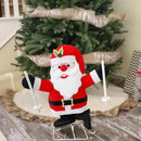 Babbo Natale sulla Neve 57x15x65 cm Addobbo Natalizio con Luci e Movimento-4