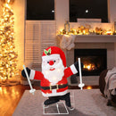 Babbo Natale sulla Neve 57x15x65 cm Addobbo Natalizio con Luci e Movimento-5