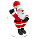 Pupazzo Babbo Natale H77 cm con Luci Led e Movimento Rosso-5