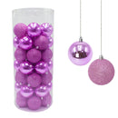 Set 48 Palline Decorative Ø 7 cm per Albero di Natale Rosa-1