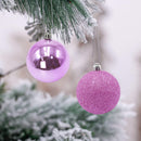 Set 48 Palline Decorative Ø 7 cm per Albero di Natale Rosa-5