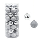 Set 48 Palline Decorative Ø 7 cm per Albero di Natale Argento-1